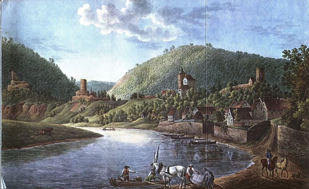 Carl Philipp Fohr - Paesaggio fluviale